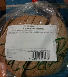 ¿Cuántas calorías hay en 100 gramos de pan?