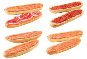 ¿Cuántas calorías tiene una tostada de pan con Tomate?