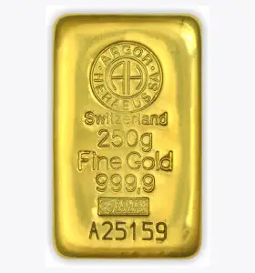 ¿Cuánto pesa un lingote de oro puro?